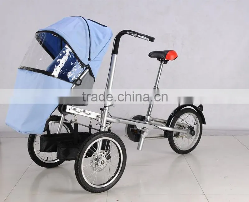 mother and child bicycle baby stroller