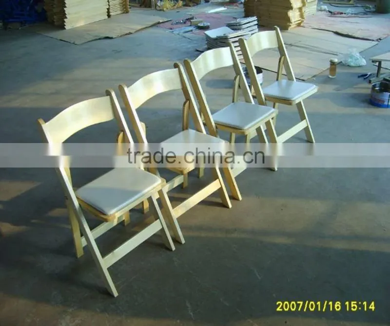 Rental Natural Wood Folding Chair