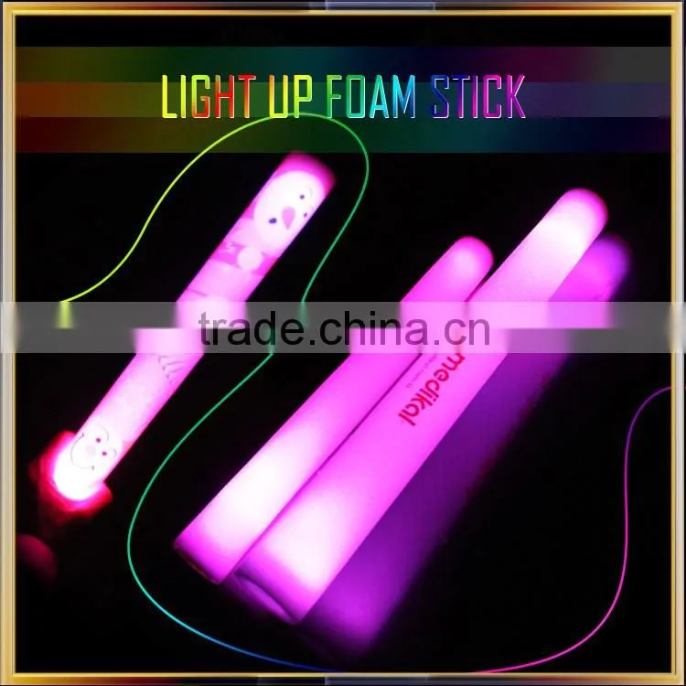 Light up LED Flashing foam Stick, KED foam golw baton