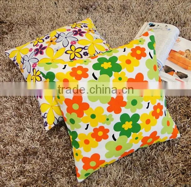 cotton cavas custom silk screen printed plain sofa cushion