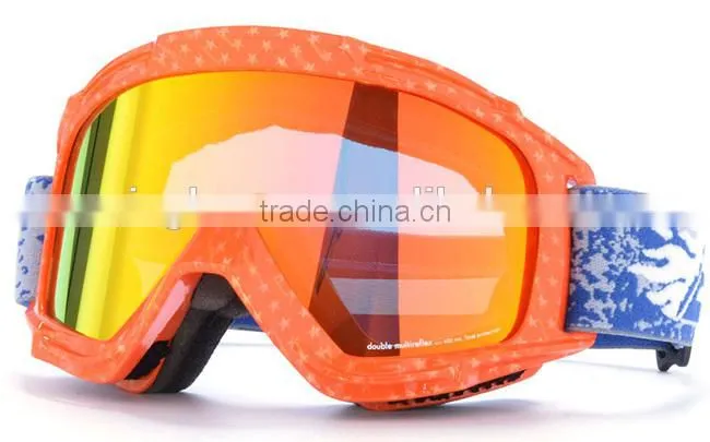 High quality TPU frames snow goggles with dual PC lens
