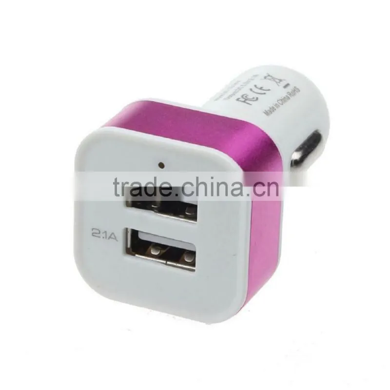promotional double 2 USB car charger adapter