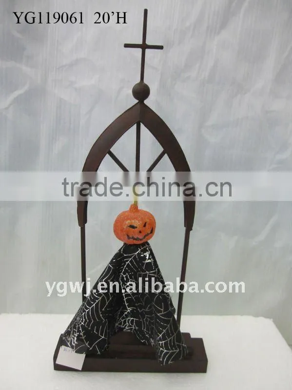 metal led hanging pumkin Halloween