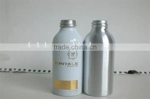 Empty new aluminum powder bottle with sifter top