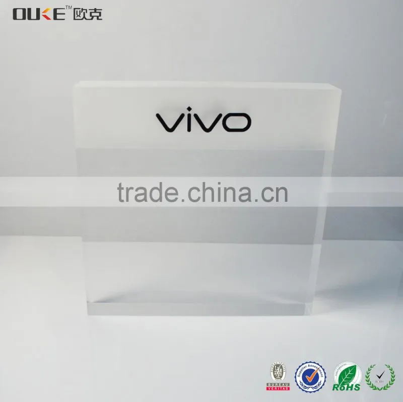 8x10 clear solid acrylic phone huawei terminal block