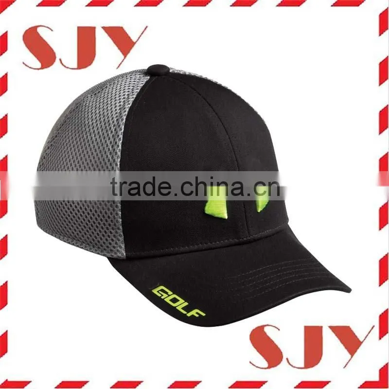 Micro fiber dri-fit ribbon brim custom sport tennis cap
