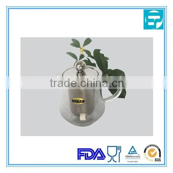 300ml glass tea pot with tea strainer jiangmen