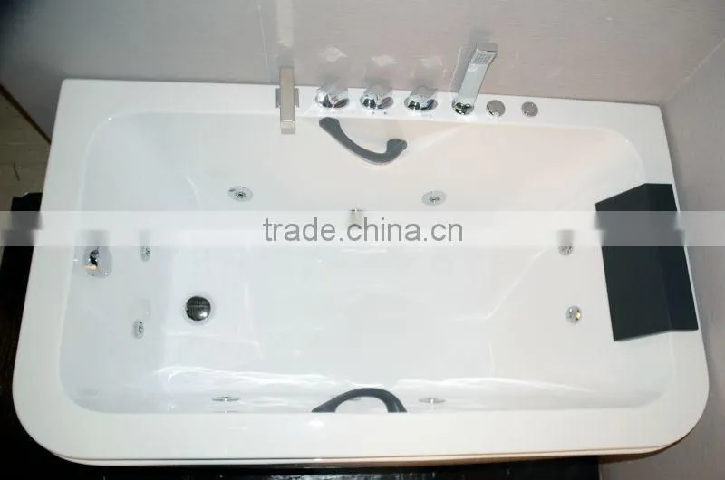 Rectangle Hydromassage Bathtub with Stainless Steel Frame 1500*800*580mm