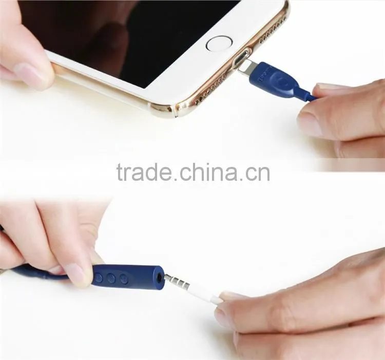 3.5 mm Audio jack adapter light up headphone cable for iphone 7
