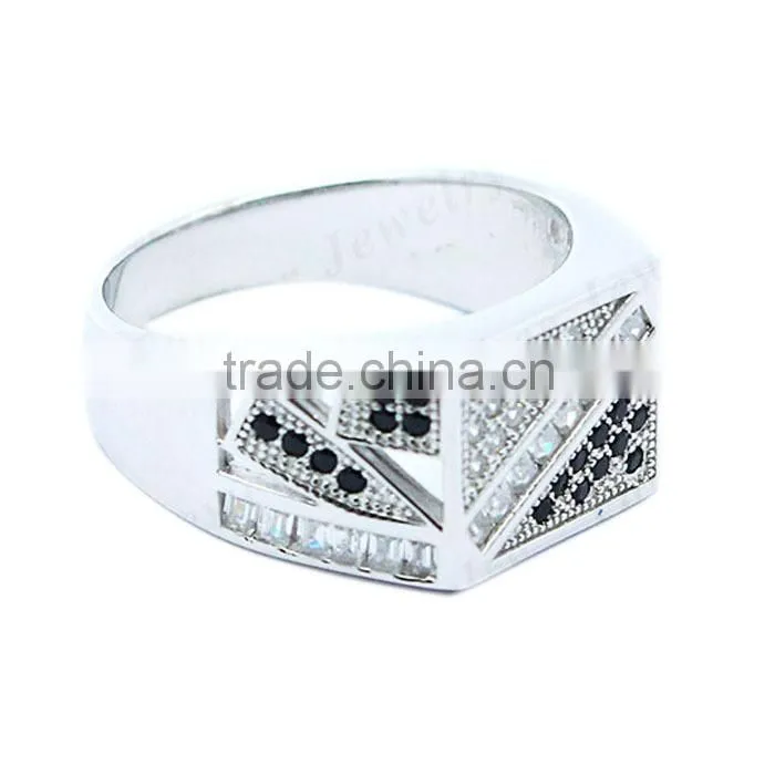special sterling silver men ring with mirco pave setting CZ