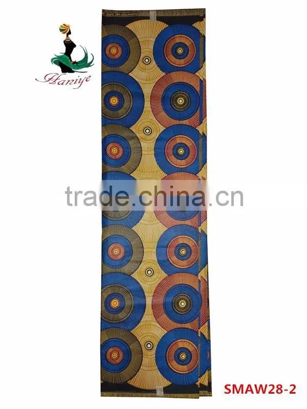 Haniye SMAW-28 african ankara 6 yard wax printed 100% cotton fabric hot sale