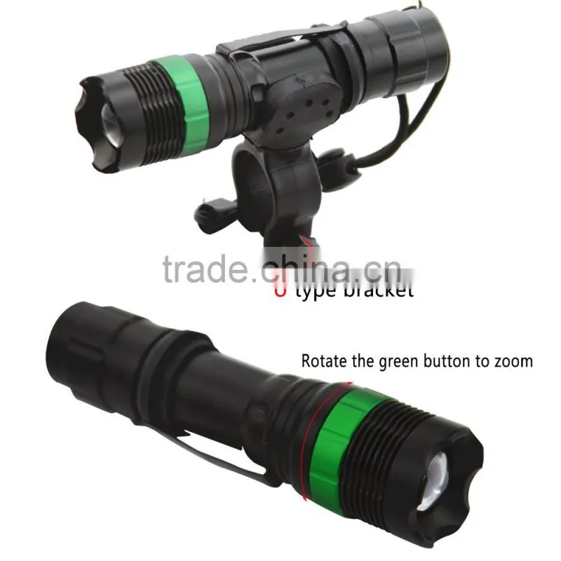 Sidiou Group Super Bright T6 LED Flashlight torch 900 Lumens 7W Zoomable Torch Set With USB Rechargeable Bicycle Taillight