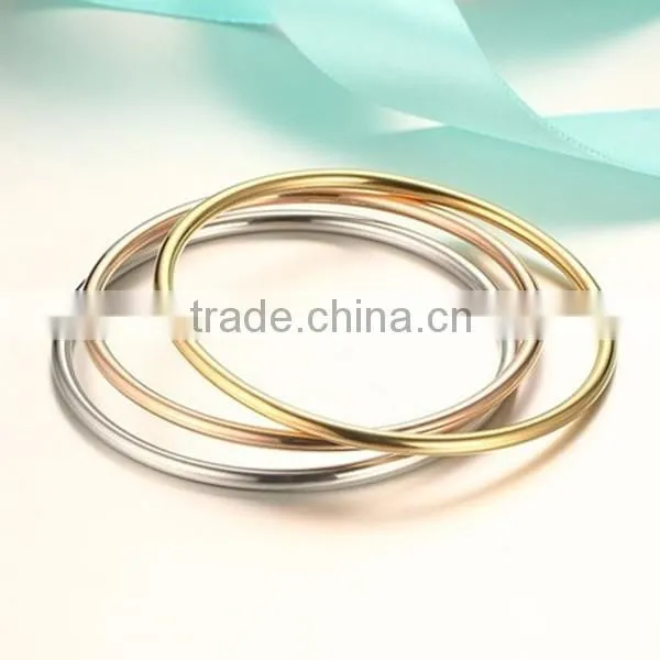 Fashion Simple 3mm Smooth Stainless Steel Bracelet