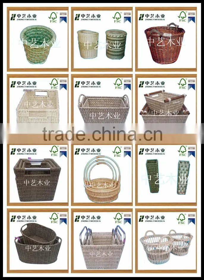 2015 china suppliers customized FSC adorable and useful wicker picnic basket wholesale