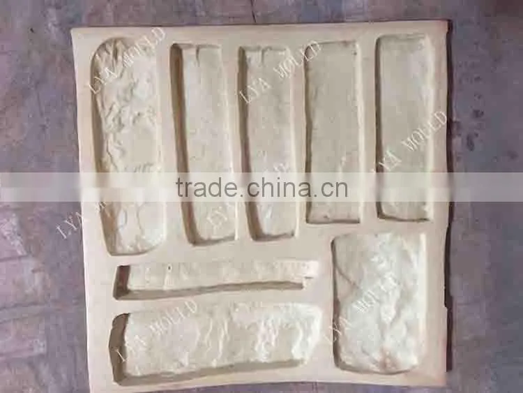 Silicone material manufactured stone veneer panels