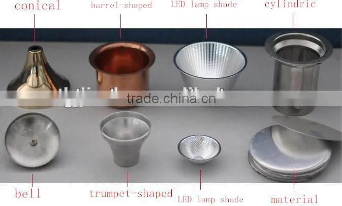 CNC Spot Industrial Lighting cover making Machine in Spinning Lathe Machinery