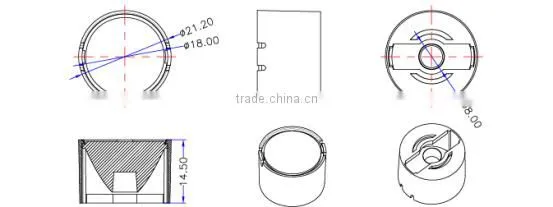 ilenstech lens many degree for wall washer light match cree Imitation lumens LED