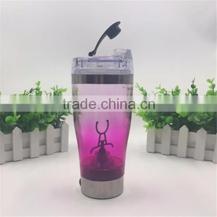 Personalized colorful vortex mixer protein Shaker Bottle Li-ion USB Rechargeable Battery Electric Protein joyshaker Shaker Cup