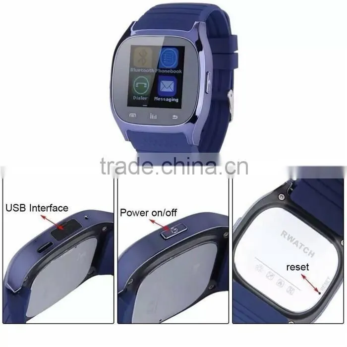 2016 hot waterproof Bluetooth Smartwatch M26 Smart watch for Android IOS