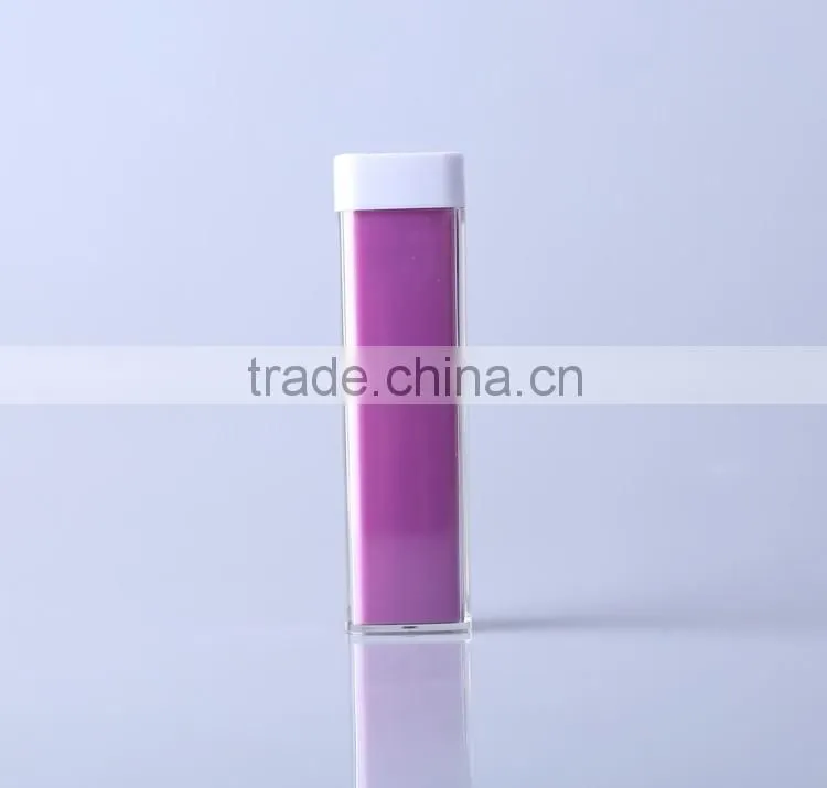 Promotion lipstick shape portable power bank 2600mah battery charger