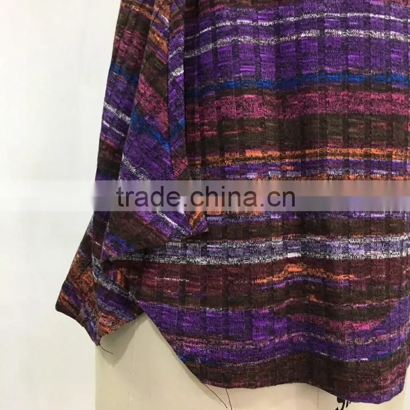 Women knitted long jacket