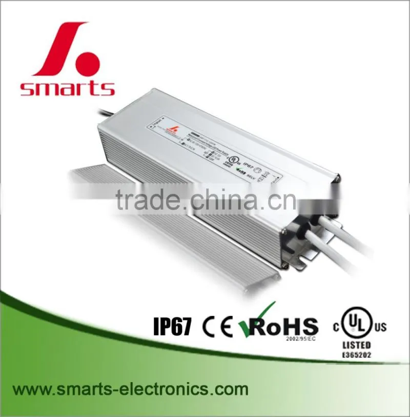 UL CE listed ac phase cut dimming led driver Triac dimmable driver 80W 12V