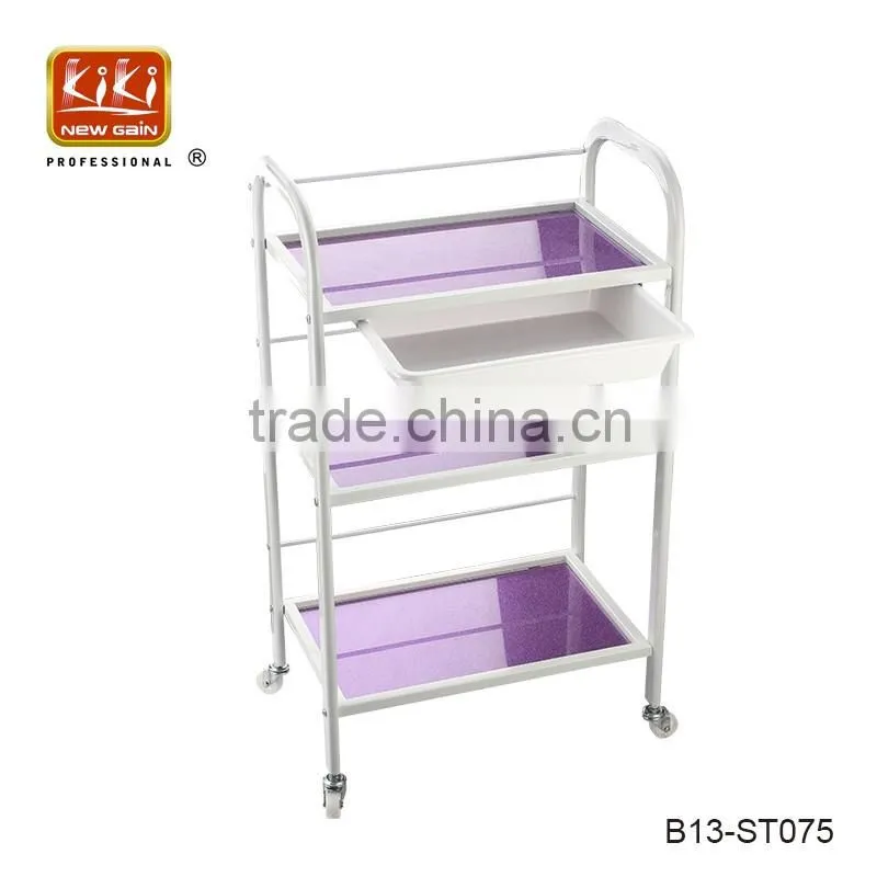 Beauty Salon Spa Styling Station Trolley Equipment Rolling Storage Tray Cart B13-ST075