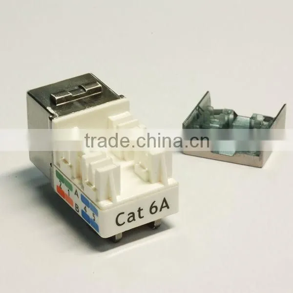Network Solution Coated Cat 6A RJ45 UTP Keystone Jack