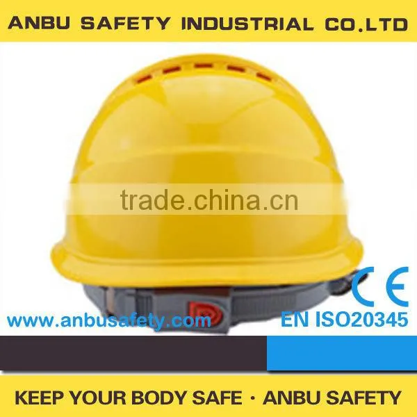 CE EN397 ABS red color printed UV resistant Ventilated protective hard hat