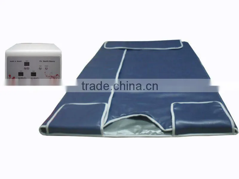 Luxury PU leather,infrared heating,two zones,matel controller sauna wrap