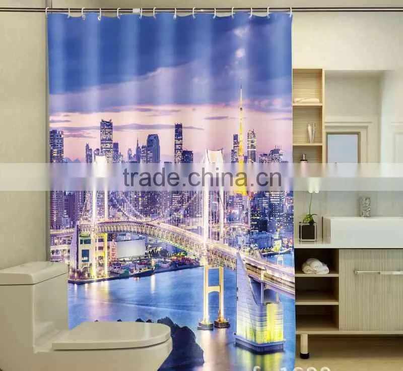Photo Printed Various Bridge Shower Curtain
