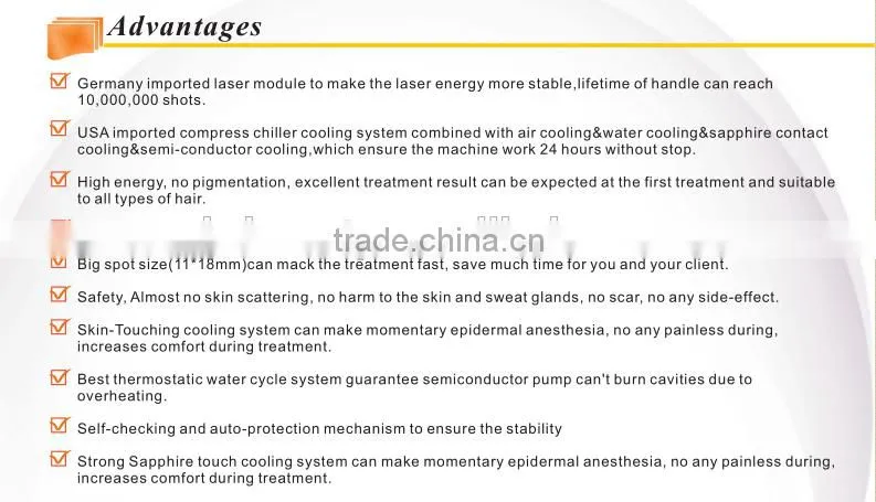 Powerful!!!808nm professional diode laser hair removal for dark skin