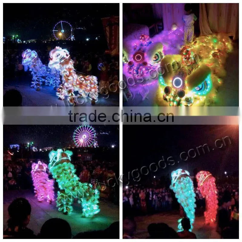 wholesale battery control LED red lion dancing costume