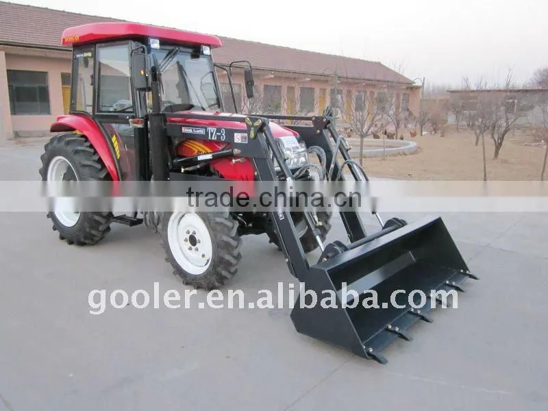 Tractor, lawn tractor 55HP, 4x4, DQ554 with 3 point hitch backhoe,farm tractor front end loaders