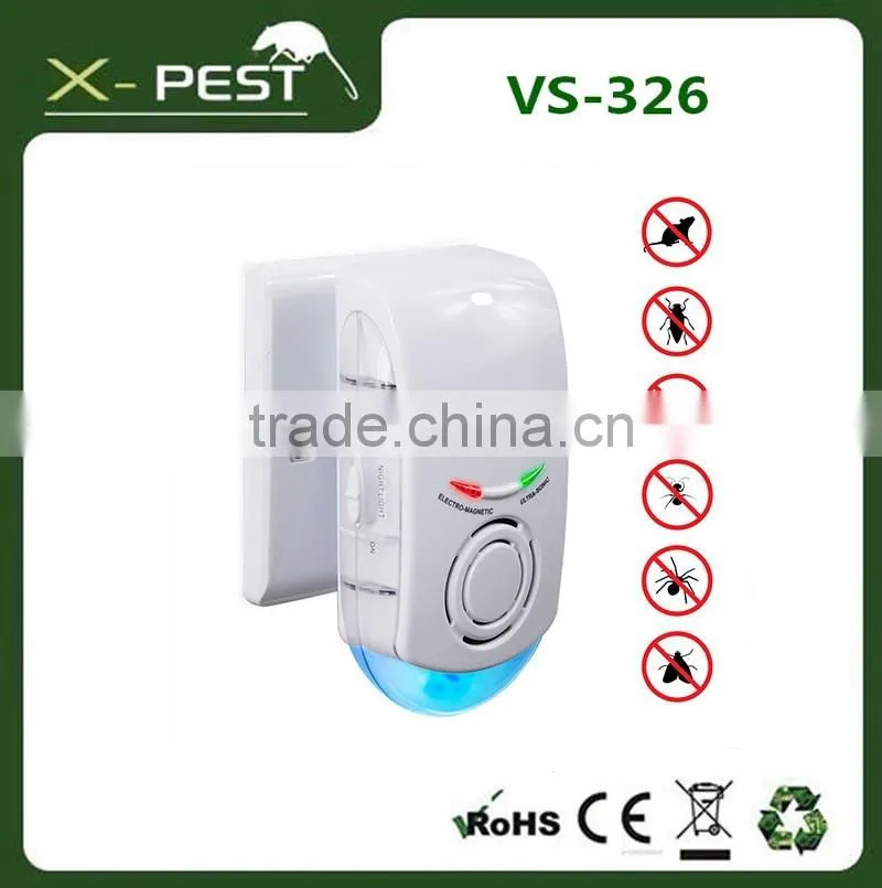 visson x-pest hot selling VS-326 dual ultrasonic multifunctional dog cat fish bird pest control pest repeller