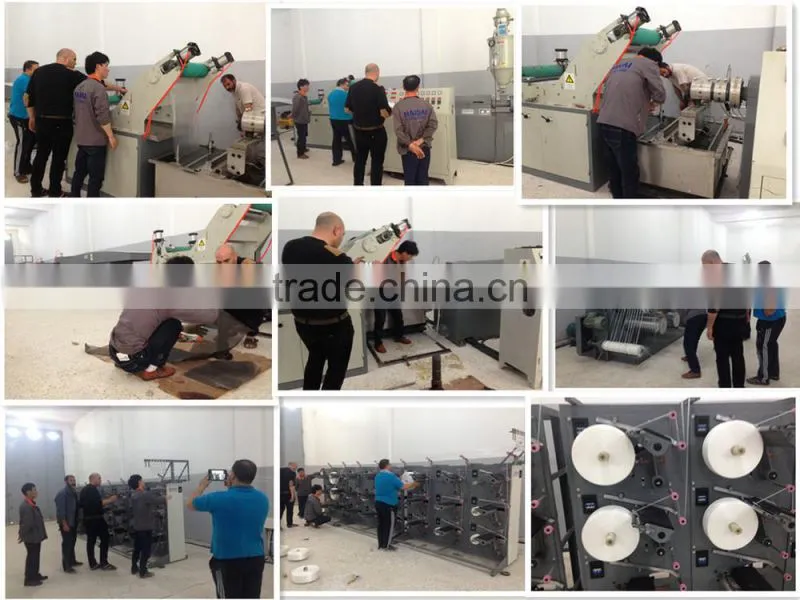 CNRM Split Film Plastic Raffia Tape Drawing Machine For Rope Twine