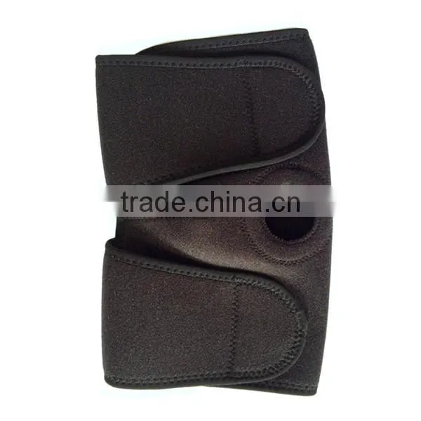 Adjustable Sports Leg Knee Support Brace Wrap Protector Pads Cap Patella Guard 2 Spring Bars, One Size, Black
