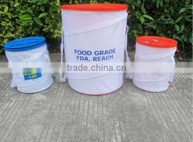 dog food bag collapsible dog food bag nylon pvc spiral spring dog food bag
