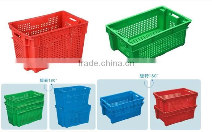 50kgs Transport Fruit Storage Plastic Boxes