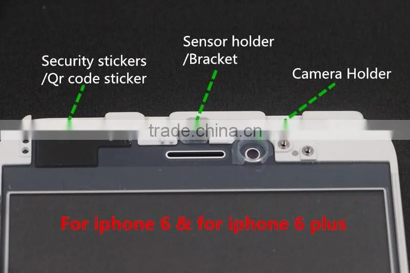 Best quality for iPhone 6 6s 7 front glass with cold press glue frame and 250 u OCA ear mesh