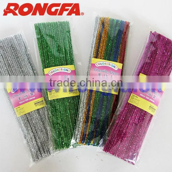 Cheap price golden tinsel craft pipe cleaners