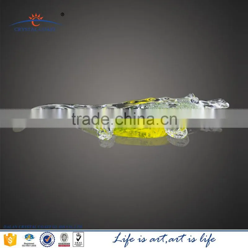 marine life size crocodile statues glass craft as gifts for men