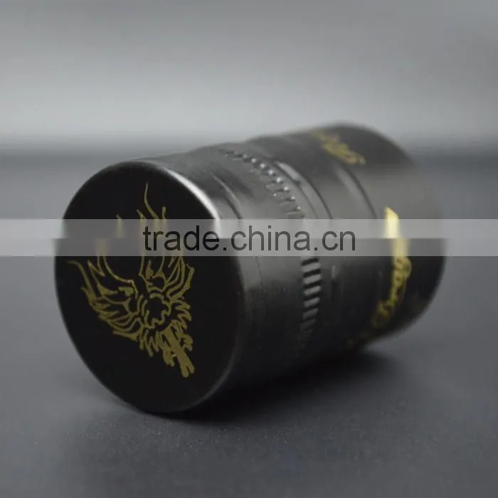 Black aluminum cap for vodka wine glass bottle cap