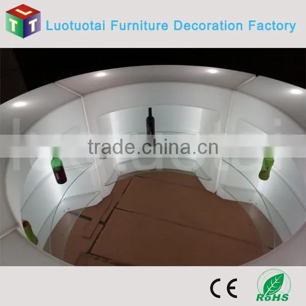 Modern mobile round led bar counter with RGB color changing
