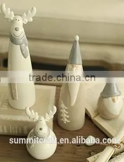 Hand carved painting christmas resin snowman figurine