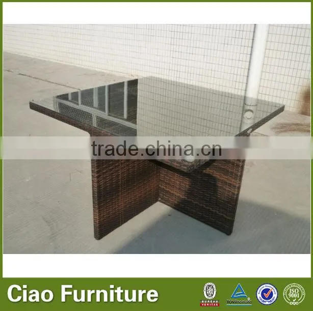 comfortable outdoor garden wicker dining table set
