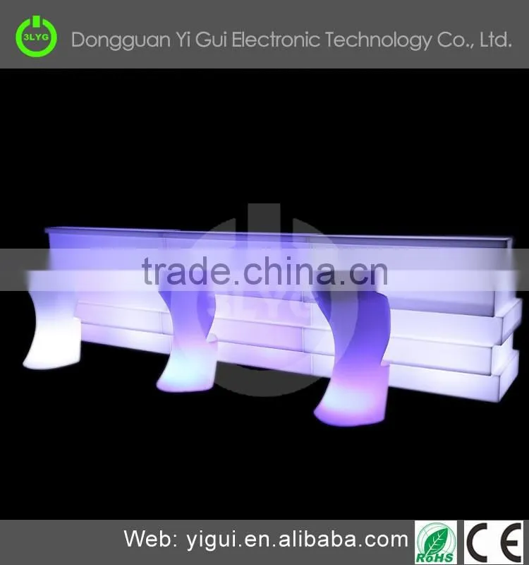 led colorful aluminum truss bar table