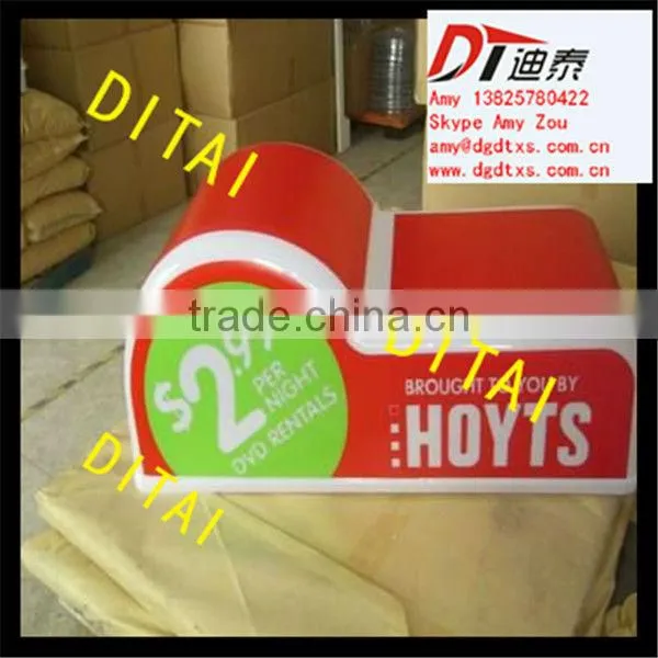 Thermoformed plastic advertising sign