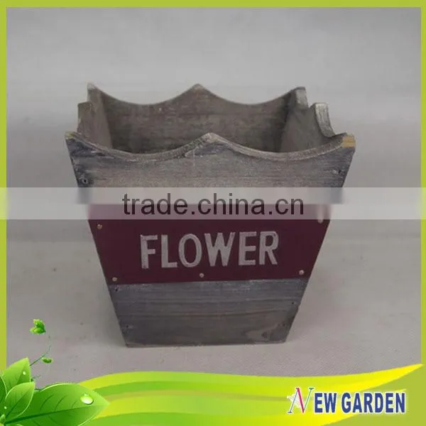 Multi-function Wood Flower Basket,Custom Recycled Plant Pot