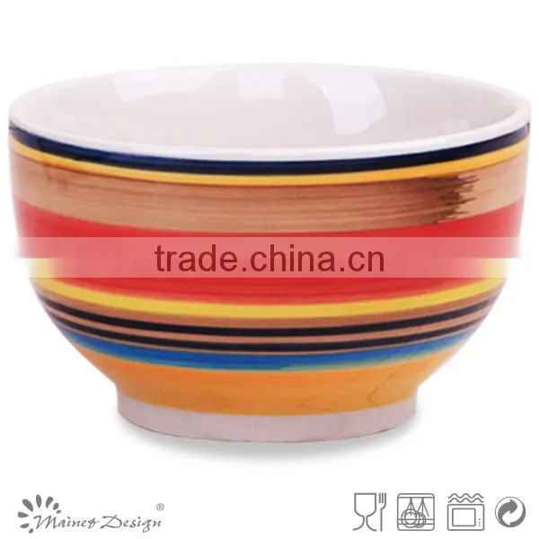 handpaintiing stoneware ceramic cheap rice bowl
